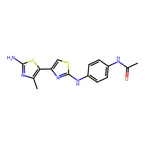 N-{4-[(2'-amino-4'-methyl-4,5'-bi-1,3-thiazol-2-yl)amino]phenyl}acetamide structure