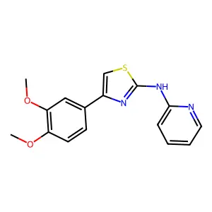 4-(3,4-dimethoxyphenyl)-N-pyridin-2-yl-1,3-thiazol-2-amine structure