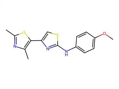 4-(2,4-dimethyl-1,3-thiazol-5-yl)-N-(4-methoxyphenyl)-1,3-thiazol-2-amine structure