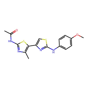 N-[2-[(4-Methoxyphenyl)amino]-4a(2)-methyl[4,5a(2)-bithiazol]-2a(2)-yl]acetamide structure