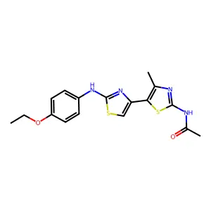 N-(4-ethoxyphenyl)-2'-(acetylamino)-4'-methyl-4,5'-bi-1,3-thiazol-2-amine structure