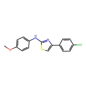4-(4-chlorophenyl)-N-(4-methoxyphenyl)thiazol-2-amine structure