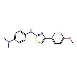 1-N-[4-(4-methoxyphenyl)-1,3-thiazol-2-yl]-4-N,4-N-dimethylbenzene-1,4-diamine structure