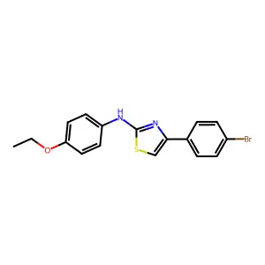4-(4-bromophenyl)-N-(4-ethoxyphenyl)-1,3-thiazol-2-amine structure