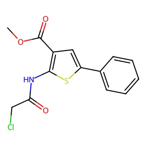 Methyl 2-[(chloroacetyl)amino]-5-phenylthiophene-3-carboxylate structure
