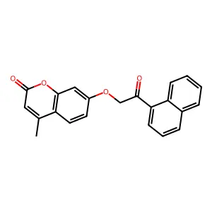 4-Methyl-7-(2-naphthyl-2-oxoethoxy)chromen-2-one structure