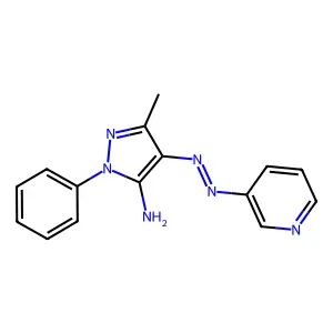 (Z)-3-methyl-1-phenyl-4-(2-(pyridin-3-yl)hydrazono)-1H-pyrazol-5(4H)-imine structure