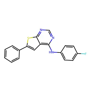N-(4-fluorophenyl)-6-phenylthieno[2,3-d]pyrimidin-4-amine structure