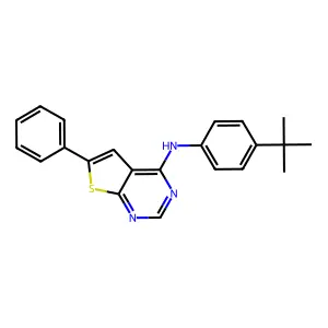 N-(4-tert-butylphenyl)-6-phenylthieno[2,3-d]pyrimidin-4-amine structure
