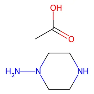 1-Piperazinamine, monoacetate structure