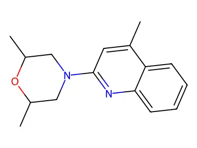 2,6-Dimethyl-4-(4-methylquinolin-2-yl)morpholine structure