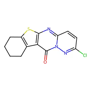 2-chloro-7,8,9,10-tetrahydro-11H-[1]benzothieno[2',3':4,5]pyrimido[1,2-b]pyridazin-11-one structure
