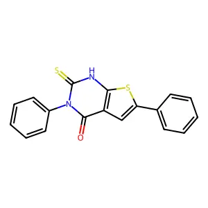 2-Mercapto-3,6-diphenyl-3H-thieno[2,3-d]pyrimidin-4-one structure