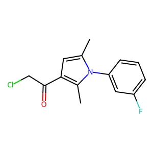 2-chloro-1-[1-(3-fluorophenyl)-2,5-dimethyl-1H-pyrrol-3-yl]ethanone structure