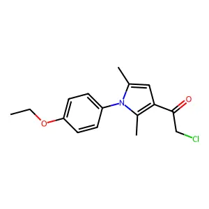 2-chloro-1-(1-(4-ethoxyphenyl)-2,5-dimethyl-1H-pyrrol-3-yl)ethan-1-one structure