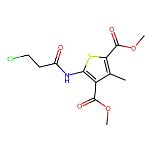 2,4-Dimethyl 5-(3-chloropropanamido)-3-methylthiophene-2,4-dicarboxylate structure