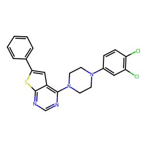 4-[4-(3,4-Dichlorophenyl)piperazin-1-yl]-6-phenylthieno[2,3-d]pyrimidine structure