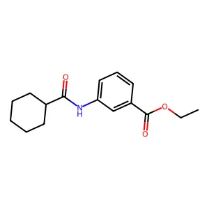 Ethyl 3-(cyclohexanecarbonylamino)benzoate structure