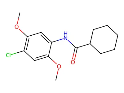 N-(4-chloro-2,5-dimethoxyphenyl)cyclohexanecarboxamide structure