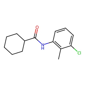 N-(3-chloro-2-methylphenyl)cyclohexanecarboxamide structure