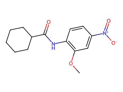 N-(2-methoxy-4-nitrophenyl)cyclohexanecarboxamide structure