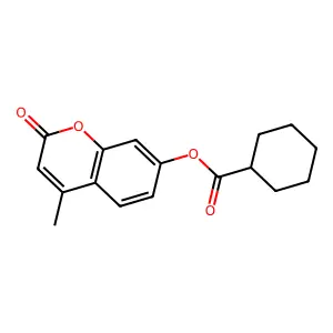 4-methyl-2-oxo-2H-chromen-7-yl cyclohexanecarboxylate structure