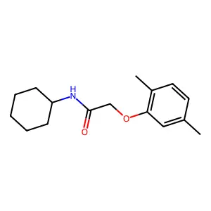 N-cyclohexyl-2-(2,5-dimethylphenoxy)acetamide structure