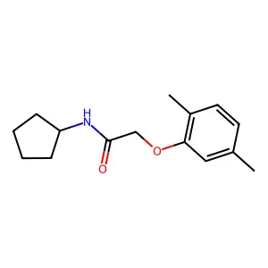 N-cyclopentyl-2-(2,5-dimethylphenoxy)acetamide structure