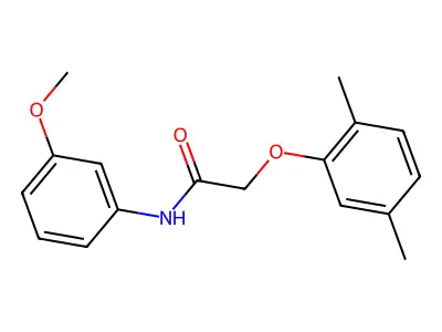 2-(2,5-Dimethylphenoxy)-N-(3-methoxyphenyl)acetamide structure