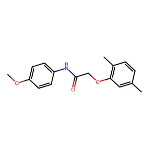 2-(2,5-Dimethylphenoxy)-N-(4-methoxyphenyl)acetamide structure
