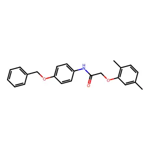 2-(2,5-dimethylphenoxy)-N-(4-phenylmethoxyphenyl)acetamide structure