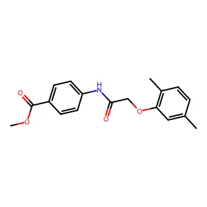Methyl 4-{[(2,5-dimethylphenoxy)acetyl]amino}benzoate structure