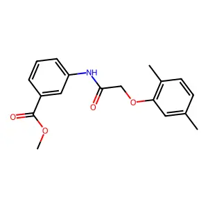 Methyl 3-{[(2,5-dimethylphenoxy)acetyl]amino}benzoate structure