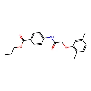 Propyl 4-{[(2,5-dimethylphenoxy)acetyl]amino}benzoate structure