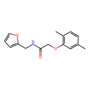 2-(2,5-二甲基苯氧基)-N-(2-呋喃甲基)乙酰胺 structure
