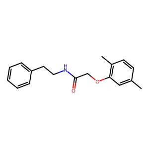 2-(2,5-dimethylphenoxy)-N-(2-phenylethyl)acetamide structure