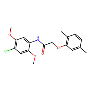 N-(4-chloro-2,5-dimethoxyphenyl)-2-(2,5-dimethylphenoxy)acetamide structure