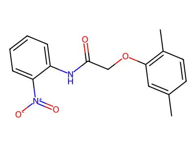 2-(2,5-dimethylphenoxy)-N-(2-nitrophenyl)acetamide structure