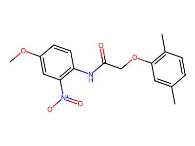 2-(2,5-dimethylphenoxy)-N-(4-methoxy-2-nitrophenyl)acetamide structure