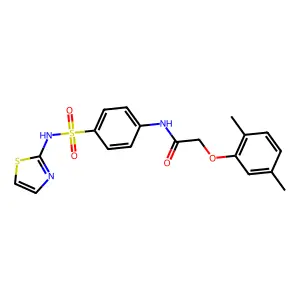 2-(2,5-dimethylphenoxy)-N-{4-[(1,3-thiazol-2-ylamino)sulfonyl]phenyl}acetamide structure