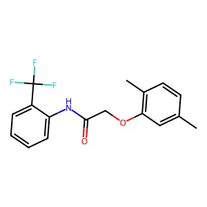 2-(2,5-Dimethylphenoxy)-N-(2-(trifluoromethyl)phenyl)acetamide structure