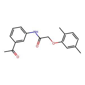N-(3-acetylphenyl)-2-(2,5-dimethylphenoxy)acetamide structure