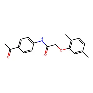 N-(4-acetylphenyl)-2-(2,5-dimethylphenoxy)acetamide structure
