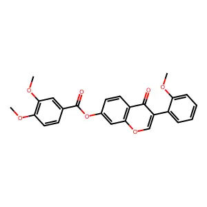 3-(2-methoxyphenyl)-4-oxo-4H-chromen-7-yl 3,4-dimethoxybenzoate structure