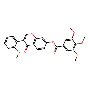 3-(2-methoxyphenyl)-4-oxo-4H-chromen-7-yl 3,4,5-trimethoxybenzoate structure
