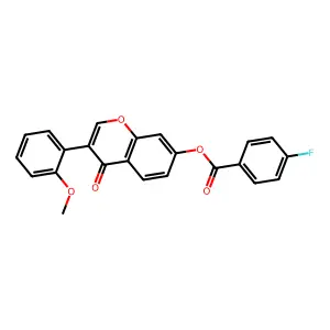3-(2-methoxyphenyl)-4-oxo-4H-chromen-7-yl 4-fluorobenzoate structure