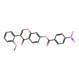 3-(2-methoxyphenyl)-4-oxo-4H-chromen-7-yl 4-nitrobenzoate structure