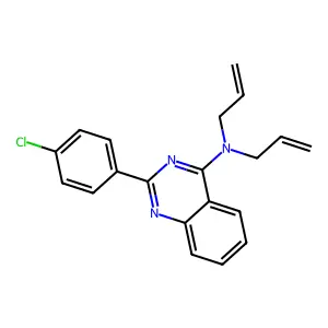 N,N-diallyl-2-(4-chlorophenyl)quinazolin-4-amine structure