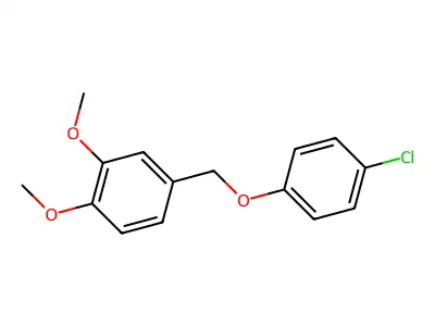 4-[(4-Chlorophenoxy)methyl]-1,2-dimethoxybenzene structure