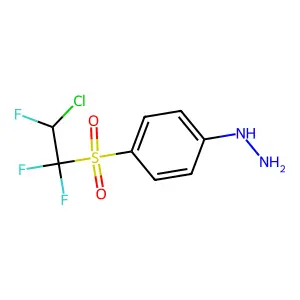 Hydrazine, (4-((2-chloro-1,1,2-trifluoroethyl)sulfonyl)phenyl)- structure